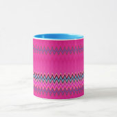 Magenta und Blue Zigzag Tasse (Zentrum)