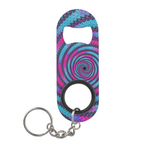 Magenta und Cyan Spiral Mini Flaschenöffner