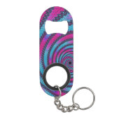 Magenta und Cyan Spiral Mini Flaschenöffner (Rückseite)
