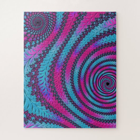 Magenta und Cyan Spiral Puzzle (Vertikal)