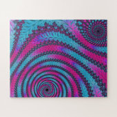 Magenta und Cyan Spiral Puzzle (Horizontal)