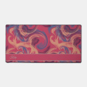 Magenta und farbenfrohe Swirbelfarbe Wasserfarbe n Schreibtischunterlage (Vorderseite)