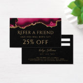 Magenta und Gold-Agate-Karte (Schreibtisch)