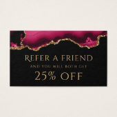 Magenta und Gold-Agate-Karte (Vorderseite)