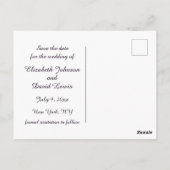 Magenta und Gold Foto Save the Date für arabische Postkarte (Rückseite)