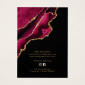 Magenta und Gold Schmuckkarte (Rückseite)