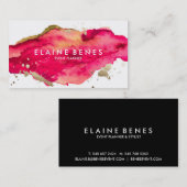 Magenta und Gold Spritzer Visitenkarte (Vorne/Hinten)