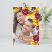 Magenta und Golden Yell Wedding speichern Sie die  Save The Date (Stehend Vorderseite)