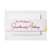 Magenta und Golden Yellow Wedding Einladungsbanderole (Vorderseite Beispiel)