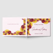 Magenta und Golden Yellow Wedding Gästebuch (Voll)