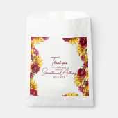 Magenta und Golden Yellow Wedding Geschenktütchen (Vorderseite)