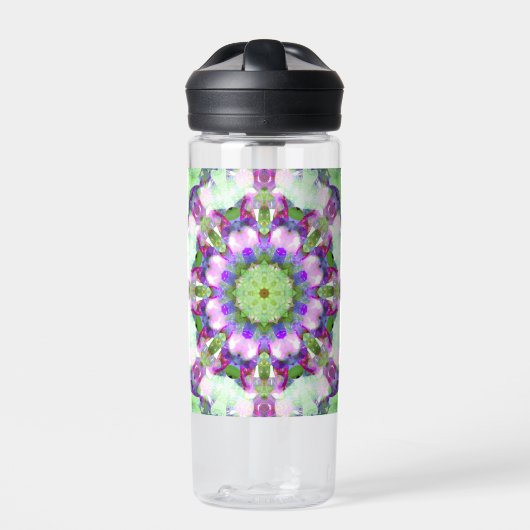 Magenta und Green Mandala Wasserflasche Trinkflasche (Vorderseite)