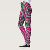 Magenta und grünes Kaleidoskop Leggings (Links)