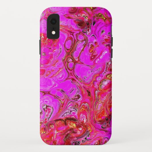 Magenta und Hot Pink Swirt Case-Mate Telefongehäus Case-Mate iPhone Hülle (Rückseite)