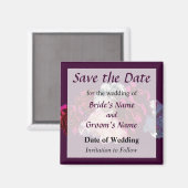 Magenta und leicht rosa Nelken Save the Date Magnet (Vorderseite/Rückseite)