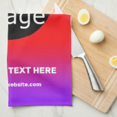 Magenta und Lila, individuell anpassbare Geschäfts Geschirrtuch (Viertel Falte)