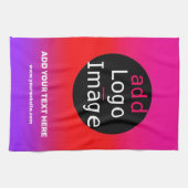 Magenta und Lila, individuell anpassbare Geschäfts Geschirrtuch (Horizontal)