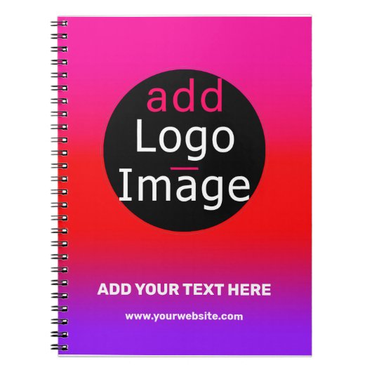 Magenta und Lila, individuell anpassbare Geschäfts Notizblock (Vorderseite)