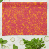 Magenta und Orange Geschirrtuch (Gefaltet)