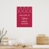 Magenta und Pearls Brautparty Poster (Küche)