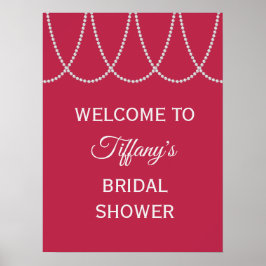 Magenta und Pearls Brautparty Poster