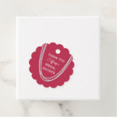 Magenta und Pearls Brautparty Vielen Dank Geschenkanhänger (Beispiel)