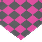 Magenta- und Rauch-Karo-Muster Tischdecke (Schrägansicht)