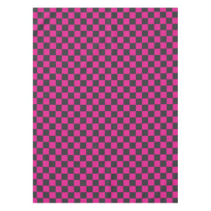 Magenta- und Rauch-Karo-Muster Tischdecke