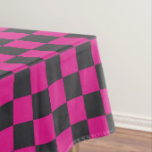 Magenta- und Rauch-Karo-Muster Tischdecke (Beispiel)