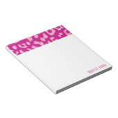 Magenta und rosa Leopard drucken Notepad Notizblock (angewinkelt)