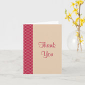 Magenta und Sand Art Deco Diamonds Danke Karte (Gelbe Blume)