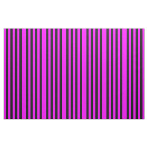 Magenta und schwarz gestreifte Baumwollstoffe Stoff