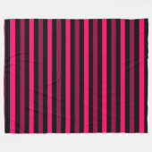 Magenta und schwarze Streifen Große Fleecedecke (Vorderseite (Horizontal))