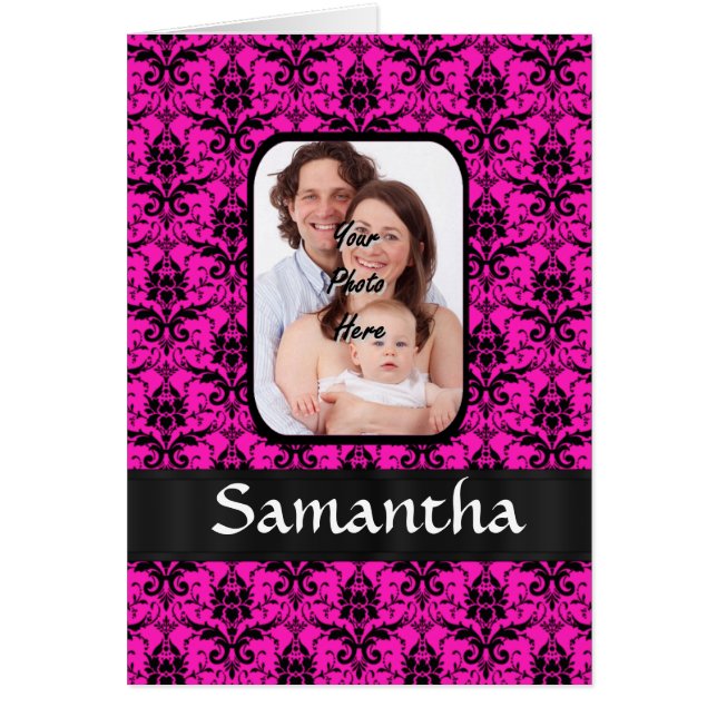 Magenta und schwarzer Damast (Vorne)