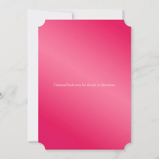 Magenta und Spitze-Hochzeit lädt ein Einladung (Rückseite)