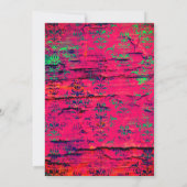 Magenta und Tropical Palm Tree India Wedding Save The Date (Rückseite)