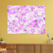 Magenta und Wavy glitch Leinwanddruck (Insitu (Wohnzimmer))