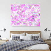 Magenta und Wavy glitch Leinwanddruck (Insitu (Schlafzimmer))