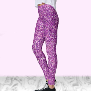Magenta und weiß, modern und stilvoll, trendig. Mu Leggings