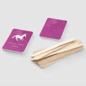 Magenta Unicorn Gastgeschenk Hochzeit Hand Fan Fächer (Non-assembled)