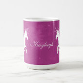 Magenta Unicorn Personalisiert Coffee Tasse (Mittel)