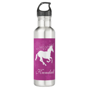 Magenta Unicorn Personalisiert Edelstahlflasche