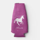 Magenta Unicorn Personalisiert Flasche Cooler Flaschenkühler (Vorderseite)