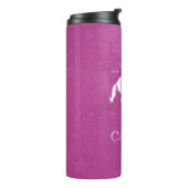 Magenta Unicorn Personalisiert Thermal Tumbler Thermosbecher (Nach links gedreht)