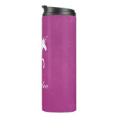 Magenta Unicorn Personalisiert Thermal Tumbler Thermosbecher (Nach rechts gedreht)