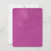 Magenta Unicorn Wedding RSVP Card (Rückseite)