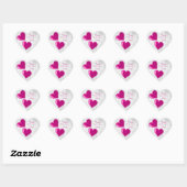 Magenta Valentine Hearts Sticker (Blatt)