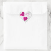 Magenta Valentine Hearts Sticker (Tasche)