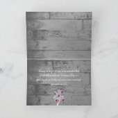 Magenta Valentine Hearts Tree Grußkarte Karte (Innenseite)