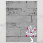 Magenta Valentine Hearts Tree Personalisiert (Rückseite)